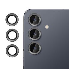 Per Samsung Galaxy S25 5G Klebol Pellicola in vetro temperato ultrasottile anti-sfarfallio per obiettivo della fotocamera individuale (nero)