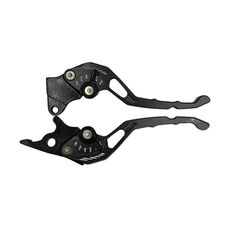 Leva del manubrio del freno della frizione del clacson del tamburo sinistro del disco destro della lega di alluminio CNC TJSB-032 (nera)