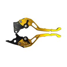 Leva del manubrio del freno della frizione del clacson del tamburo sinistro del disco destro della lega di alluminio CNC TJSB-032 (oro)