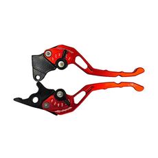 Leva del manubrio del freno della frizione del clacson del tamburo sinistro del disco destro della lega di alluminio CNC TJSB-032 (rossa)