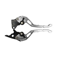 Leva del manubrio del freno della frizione del clacson del tamburo sinistro del disco destro della lega di alluminio CNC TJSB-032 (argento)