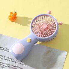Simpatica piccola lumaca, ventilatore portatile ricaricabile tramite USB, mini ventilatore tascabile compatto (viola)