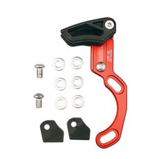 Bicycle Front Derailleur Single-Plate Positive Negative Tooth Chain Guide, Color: ISG03 Model Red