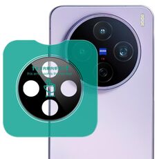 Per vivo X200s imak Pellicola per obiettivo della fotocamera posteriore in vetro HD versione nera, versione autoposizionante