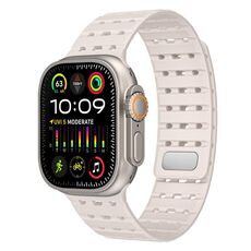 Cinturino in silicone magnetico traspirante bicolore per Apple Watch 46 mm / 49 mm / 45 mm / 44 mm (Starlight)
