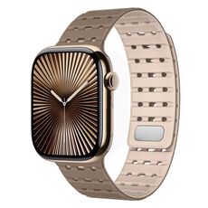 Cinturino in silicone magnetico traspirante bicolore per Apple Watch 42 mm / 41 mm / 40 mm / 38 mm (marrone albicocca)