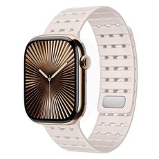 Cinturino in silicone magnetico traspirante bicolore per Apple Watch 42 mm / 41 mm / 40 mm / 38 mm (Starlight)