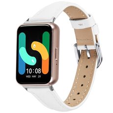 Cinturino in vera pelle per Samsung Galaxy Fit3 Slim (bianco)