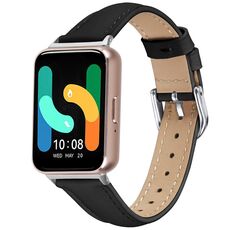 Cinturino in vera pelle per Samsung Galaxy Fit3 Slim (nero)