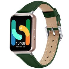 Cinturino in vera pelle per Samsung Galaxy Fit3 Slim (verde pino)