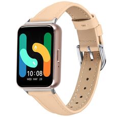Cinturino in vera pelle per Samsung Galaxy Fit3 Slim (cammello)
