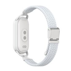 Per Xiaomi Smart Band 10/9/8, cinturino in metallo con due sezioni in nylon intrecciato (bianco ceramica)