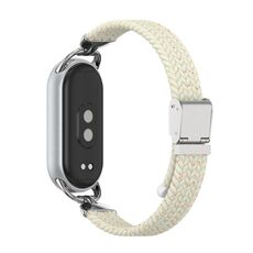 Per Xiaomi Smart Band 10/9/8, cinturino in metallo con due sezioni in nylon intrecciato (bianco colorato)