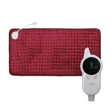 Piccola coperta termica a bassa tensione per ufficio terapeutico con termoforo, spina CN, dimensioni: 30x60 cm (rosso)