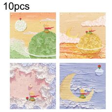 H034 10set Tear-off Memo Pad Message Memo Handbook Adesivi decorativi (Star Little Prince Series Random)