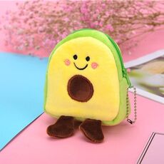 3pcs Avocado Frutta Zainetto Forma Portamonete Rossetto Linea dati Borsa (9x8.5x4cm)