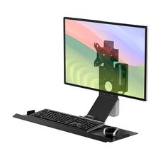 Supporto per monitor, supporto da parete per apparecchiature industriali, supporto tutto in uno per mouse e tastiera, stile: WKS-1, vassoio 21x60 cm, nero