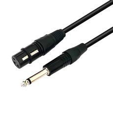 Cavo per altoparlante VEGGIEG XLR a 3 pin, cavo per microfono audio bilanciato, lunghezza: 0,3 m (da 6,5 ​​mm a XLR femmina)