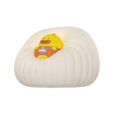 ICARER FAMILY IF-YD01 Lampada da comodino in silicone con luce notturna a forma di cartone animato, per camera da letto e per l'allattamento (beige)