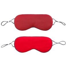 2pcs maschera per gli occhi del sonno a doppia faccia fasciatura elastica visiera da viaggio (vino rosso + rosa rossa)