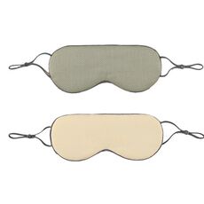 2pcs maschera per gli occhi del sonno a doppia faccia fasciatura elastica viaggio visiera (verde matcha + giallo avorio)