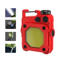 Mini portachiavi COB torcia USB ricaricabile lampada da lavoro magnetica per campeggio all'aperto (rosso)