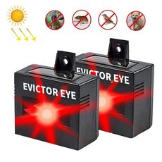 SK191 2pcs Solar Farm Wild Eagle Eye Repeller per animali