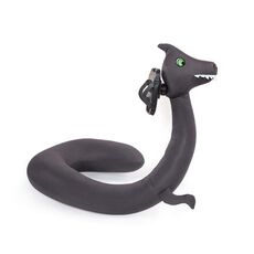 Cuscino per il collo del supporto del telefono del dinosauro Cuscino pigro appeso al collo a forma di U (grigio scuro)