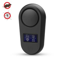 Display ad alta potenza Repellente per mouse ad ultrasuoni Repellente per zanzare Repellente per insetti intelligente per la casa Spina americana (nero)