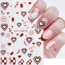 Adesivo per unghie in stile francese da 10 pezzi Adesivo per unghie a strisce pop (Stz-CS078)