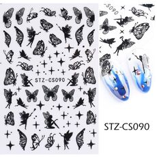 Adesivo per unghie stile francese da 10 pezzi Adesivo per unghie a strisce pop (Stz-CS090)