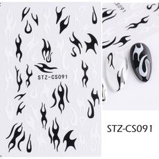 Adesivo per unghie stile francese da 10 pezzi Adesivo per unghie a strisce pop (Stz-CS091)