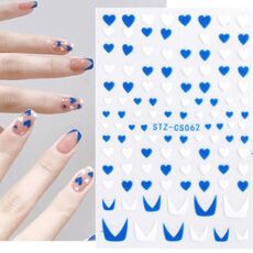 Adesivo per unghie stile francese da 10 pezzi Adesivo per unghie a strisce pop (Stz-CS062)