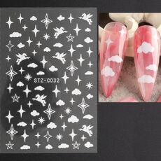10pcs adesivi per manicure in argento oro adesivi per unghie adesivi in ​​metallo imitazione (Stz-C032)