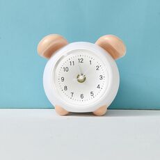 Salvadanaio animale da tavolo con orologio da cartone animato a luce notturna a LED (maiale)