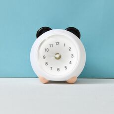 LED Night Light Cartoon Clock Desktop Animal Piggy Bank (Panda)
