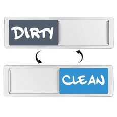 Magnete per lavastoviglie Clean Dirty Sign Magnete per frigorifero a doppia faccia (grigio argento-blu)
