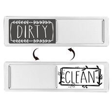 Magnete per lavastoviglie Clean Dirty Sign Magnete per frigorifero a doppia faccia (grigio argento bianco)