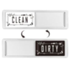 Magnete per lavastoviglie Clean Dirty Sign Magnete per frigorifero a doppia faccia (foglia d'argento)