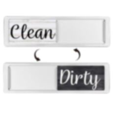 Magnete per lavastoviglie Clean Dirty Sign Magnete per frigorifero a doppia faccia (venatura del legno argento)