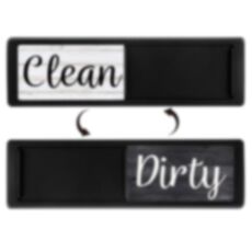 Magnete per lavastoviglie Clean Dirty Sign Magnete per frigorifero a doppia faccia (venatura del legno nero)