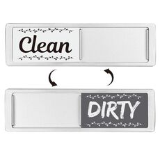 Magnete per lavastoviglie Clean Dirty Sign Magnete per frigorifero a doppia faccia (Pizzo argento bianco grigio)