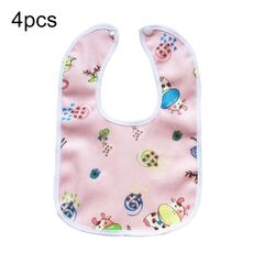 10pcs bavaglino impermeabile per bambini in velluto di cristallo doppio strato bava per bambini (colore e stile consegna casuale)