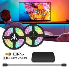 HDMI 2.0-PRO Smart Ambient TV Retroilluminazione a LED Kit di strisce luminose a LED Funziona con l'APP TUYA Alexa Voice Google Assistant 2 x 4 m (spina AU)