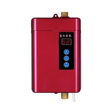 Scaldabagno elettrico da 4000 W con spina europea con telecomando regolabile temperato (rosso)