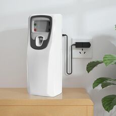 Con adattatore per spina CN Plug-in Riciclo Aggiunta di spruzzatore di incenso acquoso liquido Spruzzatore di incenso automatico a parete (bianco)