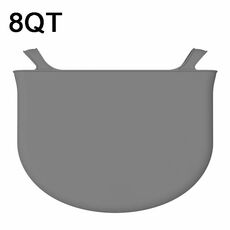 Fodere per pentola a cottura lenta in silicone da 8 QT Fodere per pentole di coccio riutilizzabili a prova di perdite (grigio)