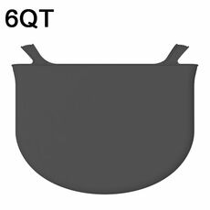 Fodere per pentola a cottura lenta in silicone da 6 QT, riutilizzabili a prova di perdite (nero)