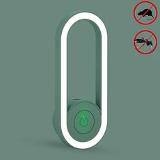 Ultrasonic Night Light Repellente per zanzare Repellente per la rimozione degli acari domestici, spina americana (verde)