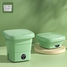 Mini lavabiancheria portatile pieghevole per lavatrice da 4,5 litri, colore: verde frutta (spina americana)